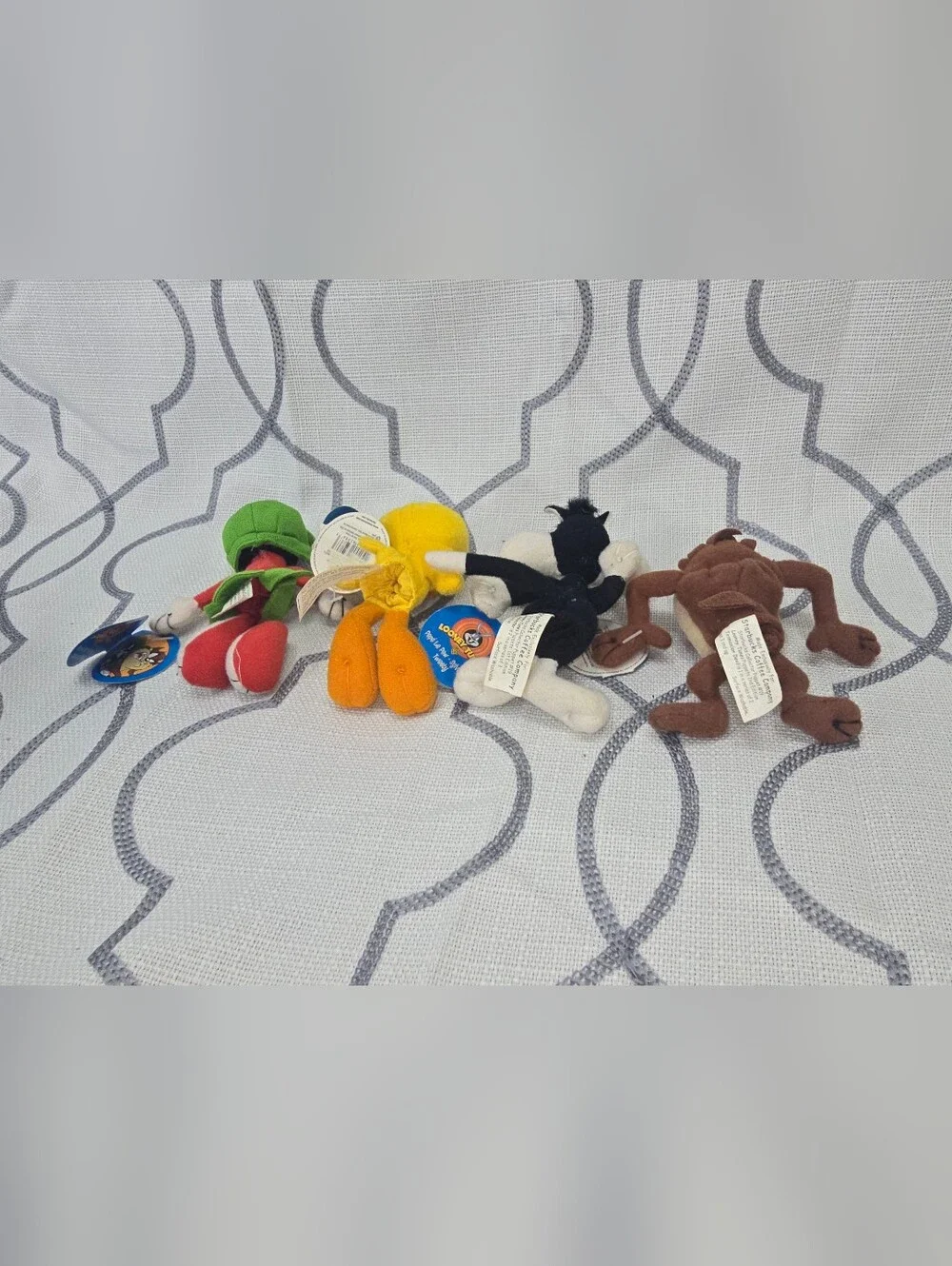 Vtg Starbucks Looney Tunes Finger Puppets Tweety Marvin Sylvester & Taz Set Of 4